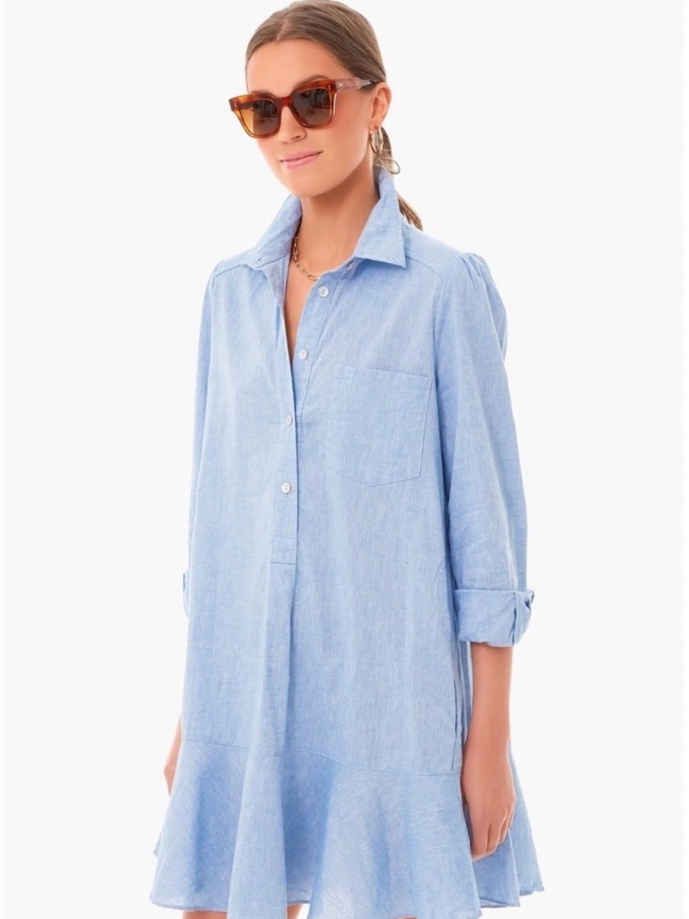 Tuckernuck Light Blue Shirt Dress